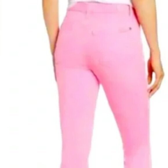 NEW (NWOT) 7 For All Mankind Pink High Waist Slim Kick Jeans w/ wh. piping sz 30 - Picture 3 of 13